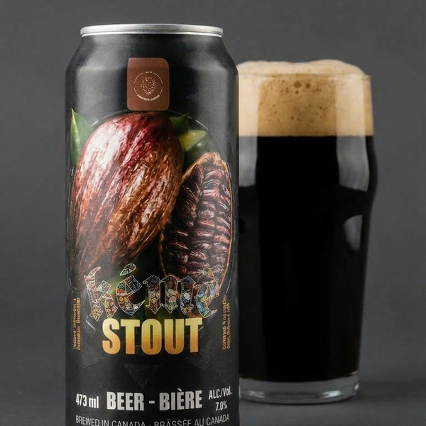 Canette Kémè Stout — stout artisanale au cacao rouge du Cameroun